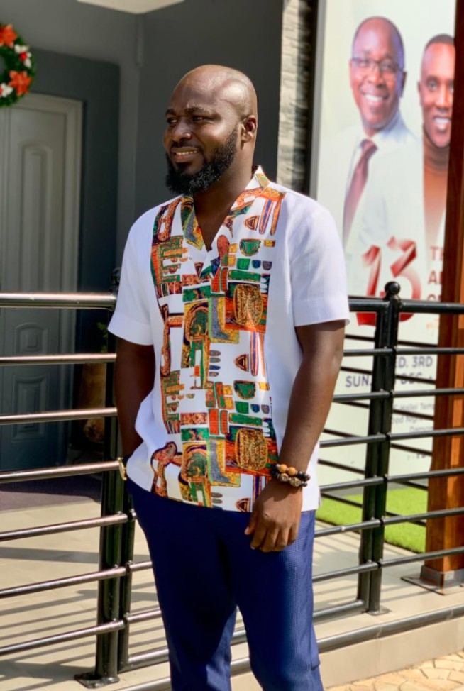 Mosaic V-Neck Kaftan Shirt