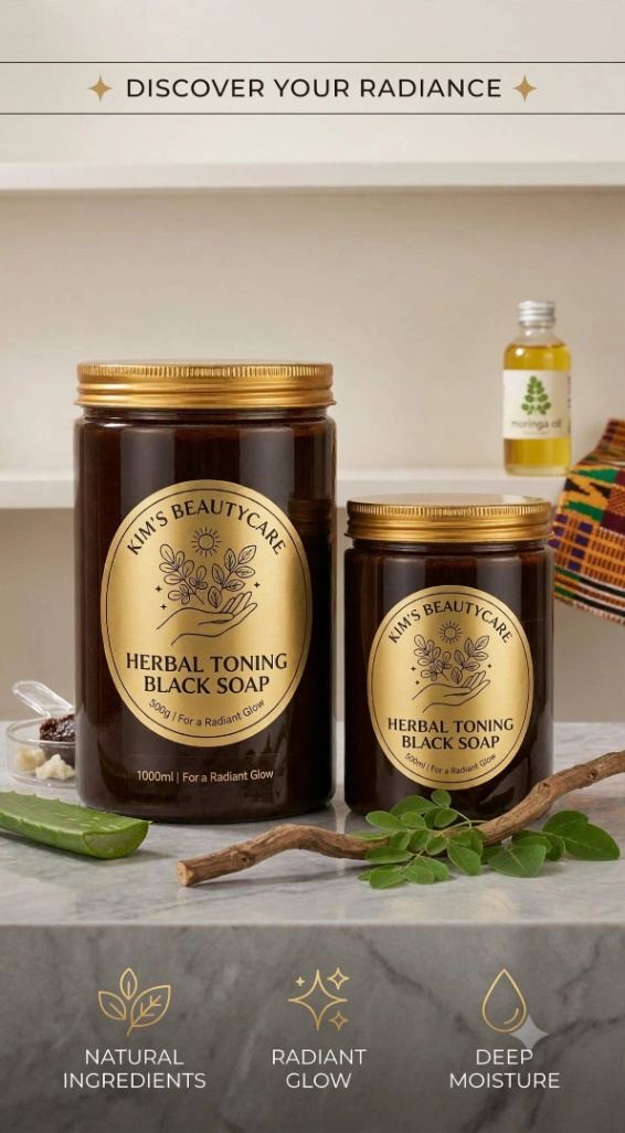 Herbal toning black soap, (Big)