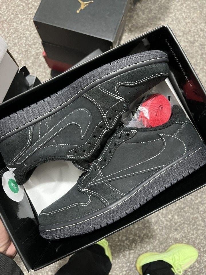 Travis Scott Air Jordan 1 Low 0g "Black Phantom" Sneakers