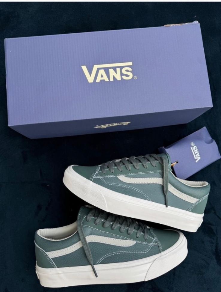 (Green leather colorway) Vans Old Skool LX sneakers