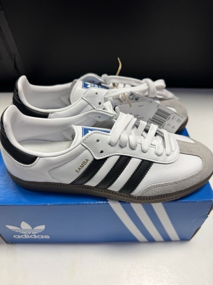 Adidas Originals Samba OG trainers in white and core black