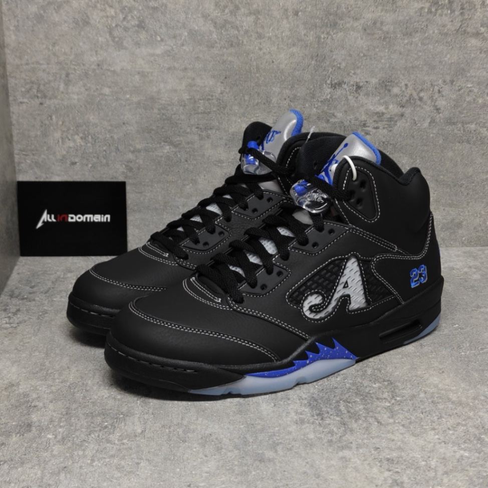 2025 AWAKE NY x Jordan 5 OG SP "Black/Racer Blue" on-feet