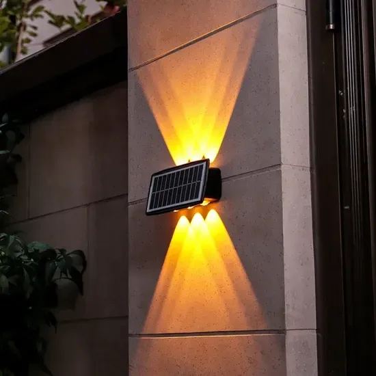 Solar 6 eyes. Waterproof. Warm colour. Wall light 