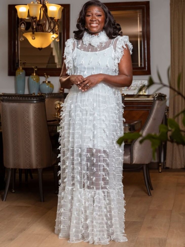 The Blossom Textured Tulle Maxi