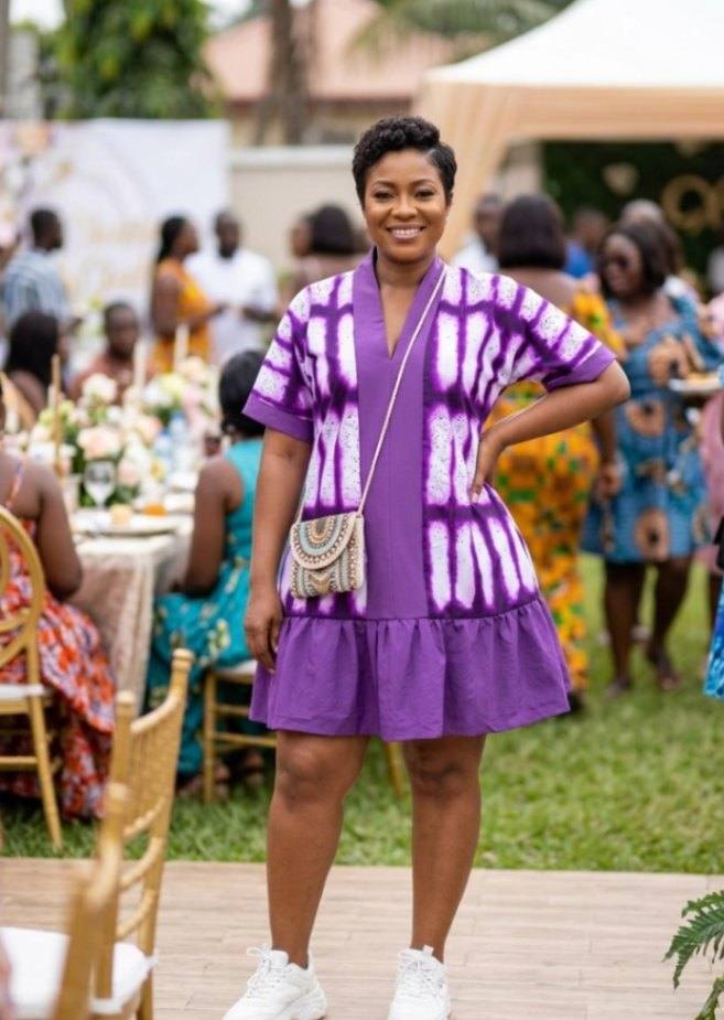 AFIABA  Kaftan dress with adjustable back belt