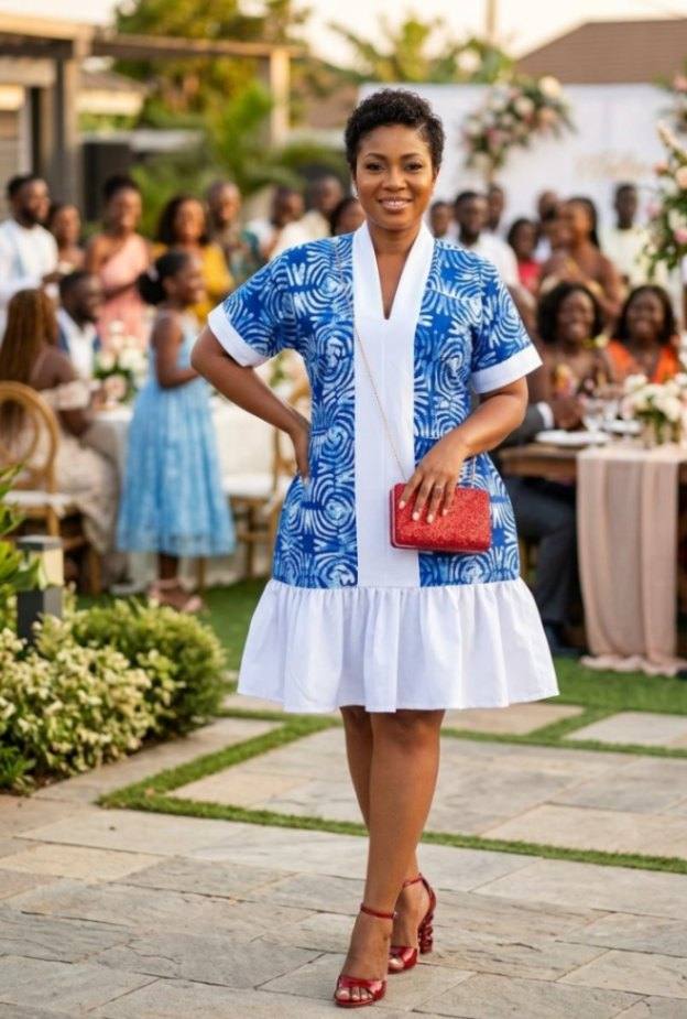 AFIABA  Kaftan dress with adjustable back belt