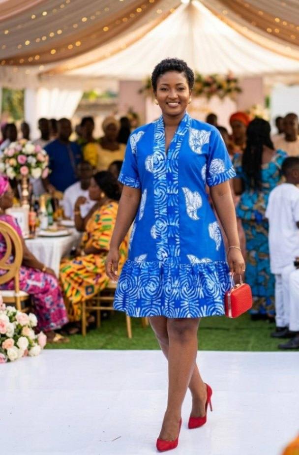 AFIABA  Kaftan dress with adjustable back belt