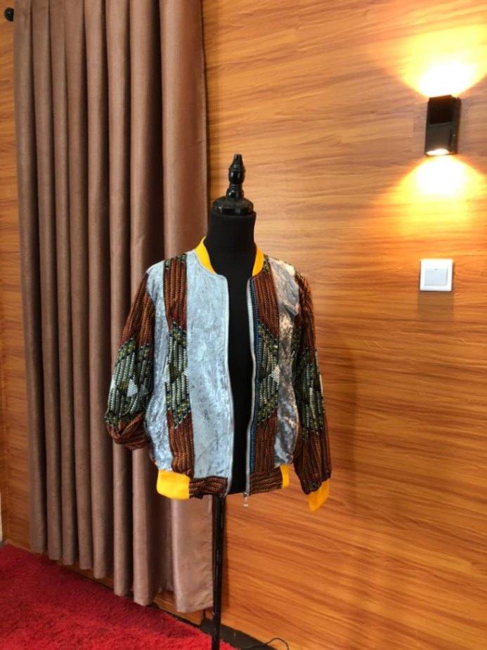 African print Unisex  Bomber jacket with a touch of velvet