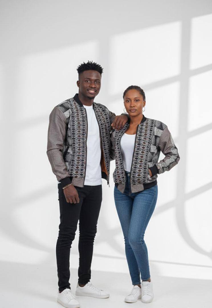 African print Unisex  Bomber jacket with a touch of velvet