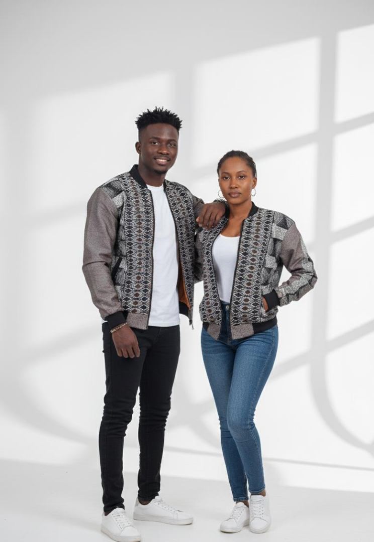 African print Unisex  Bomber jacket with a touch of velvet