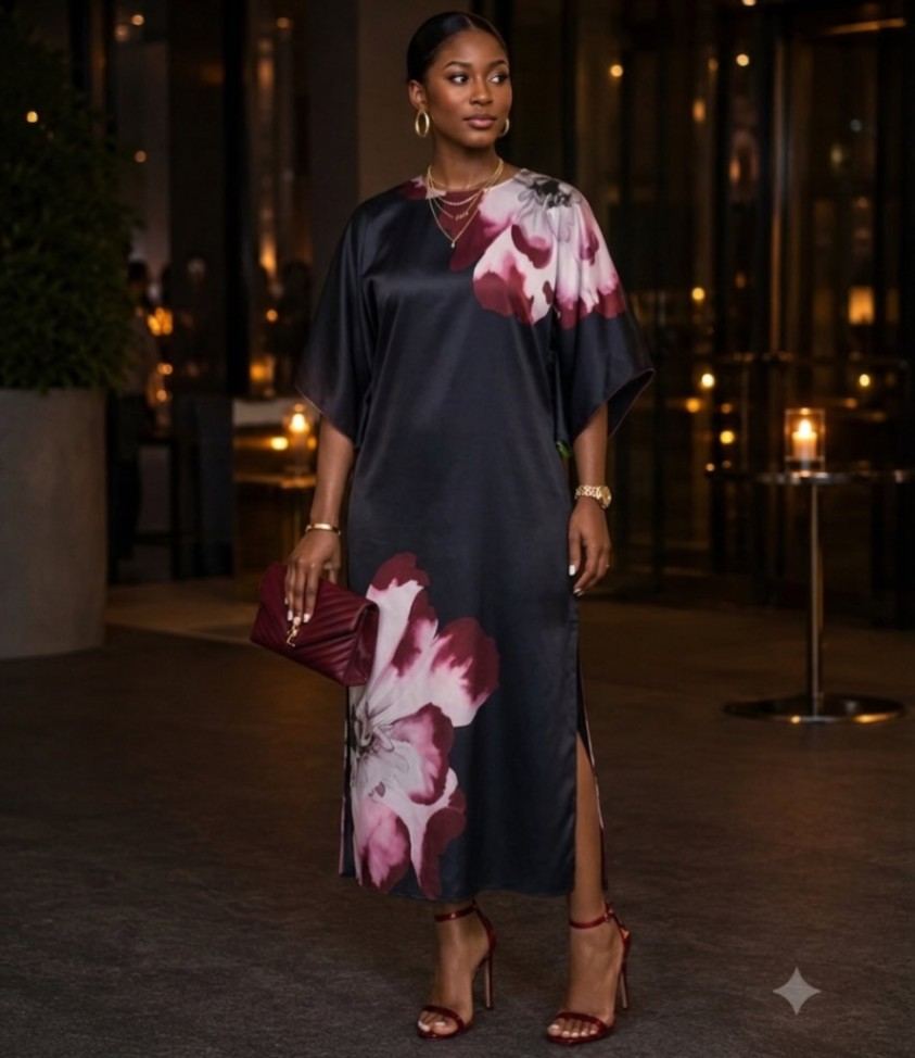 The Florence Satin Kaftan