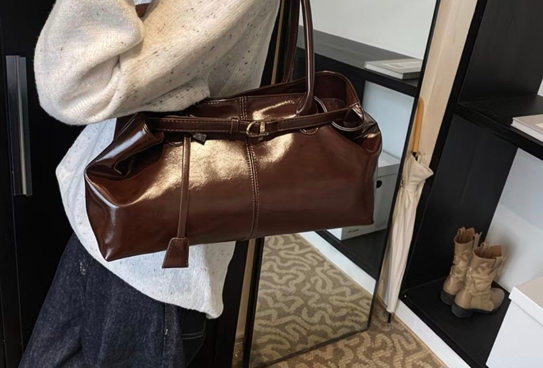 Brown work bag