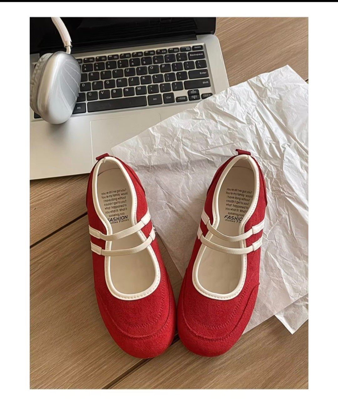 Red pumps