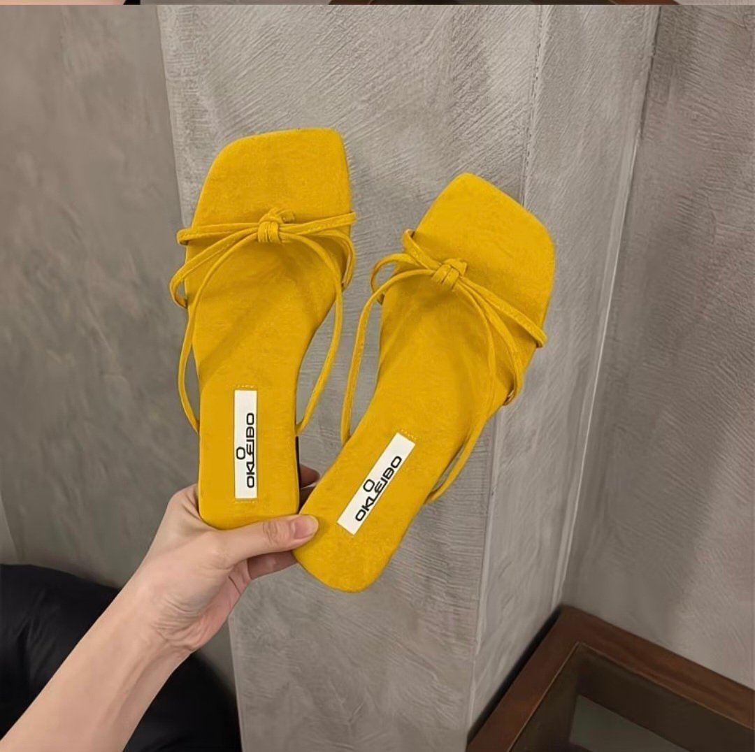 Yellow slippers
