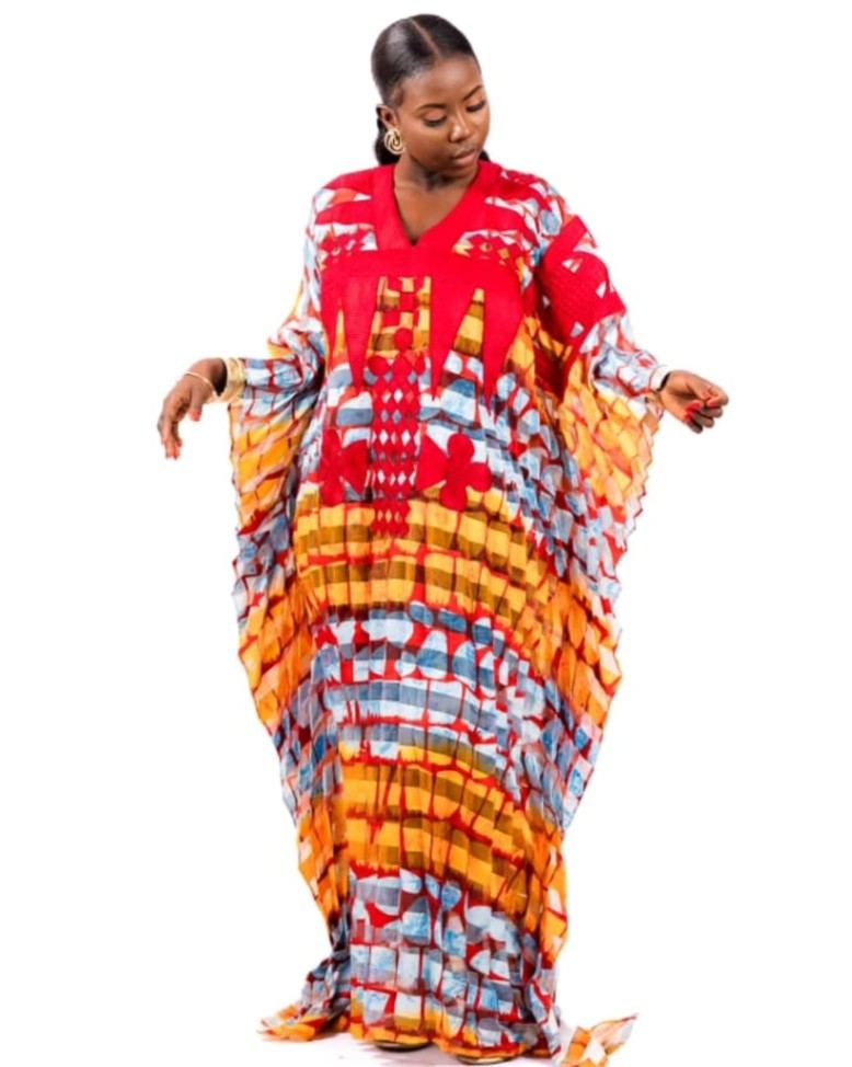 Fire & Gold Batik Kaftan