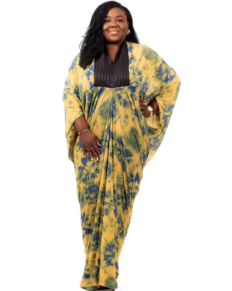 Indigo Burst Ruched Kaftan