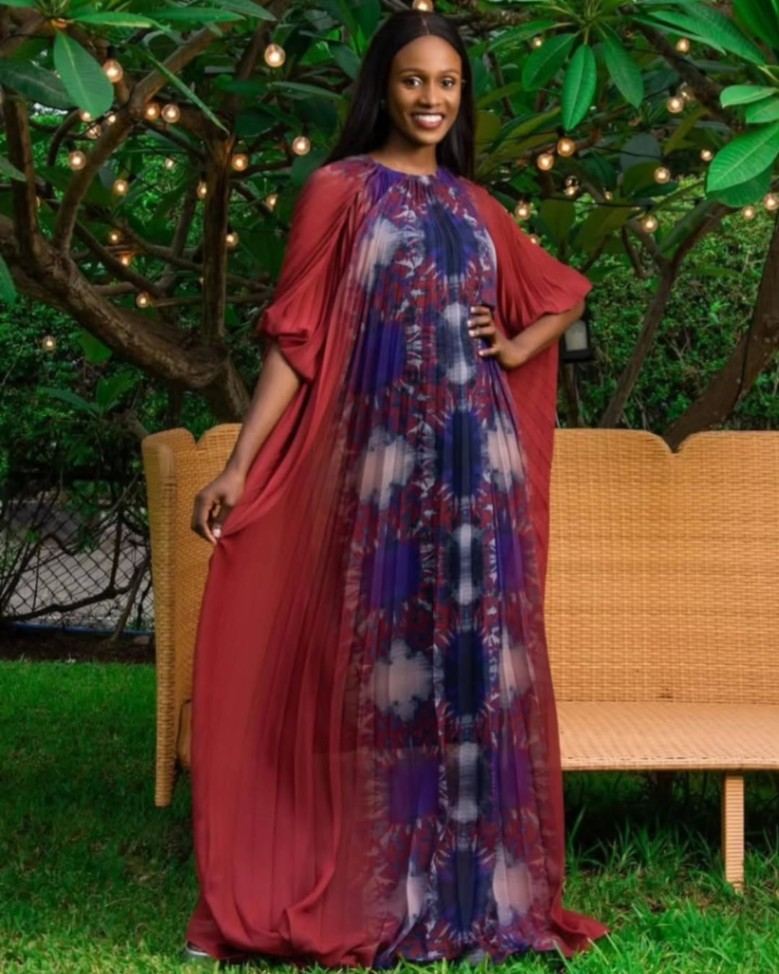 Aura Pleated Chiffon Kaftan