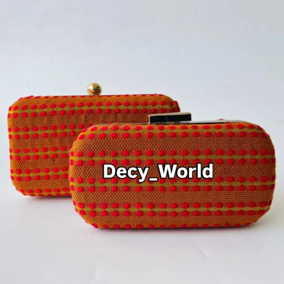 Citrus Dotted Mel Kente Purse