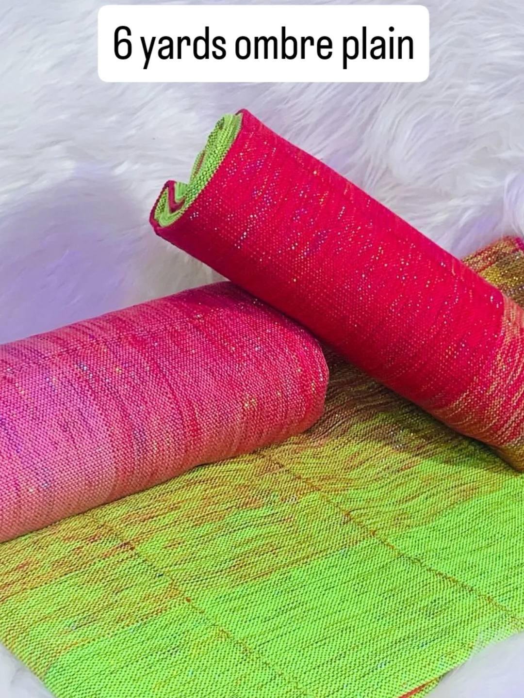 6 yards ombre' plain