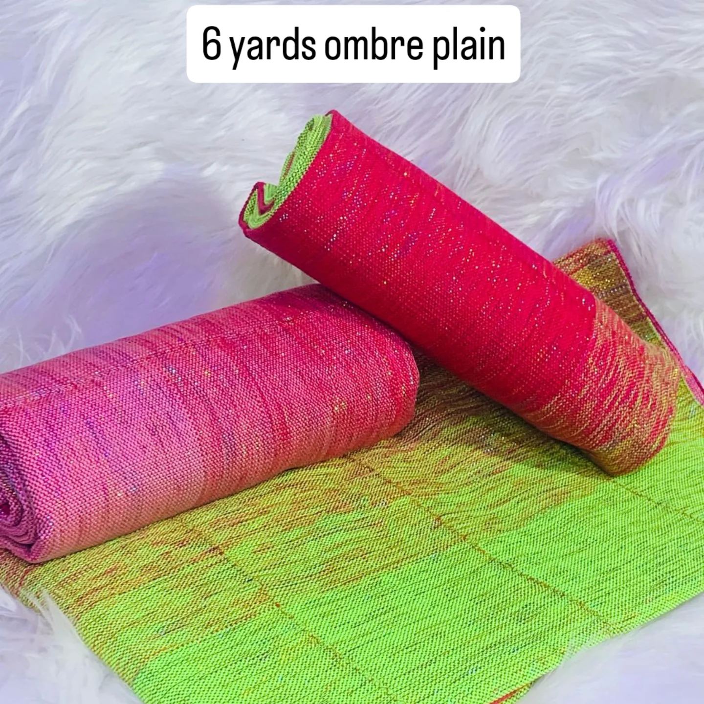 6 yards ombre' plain