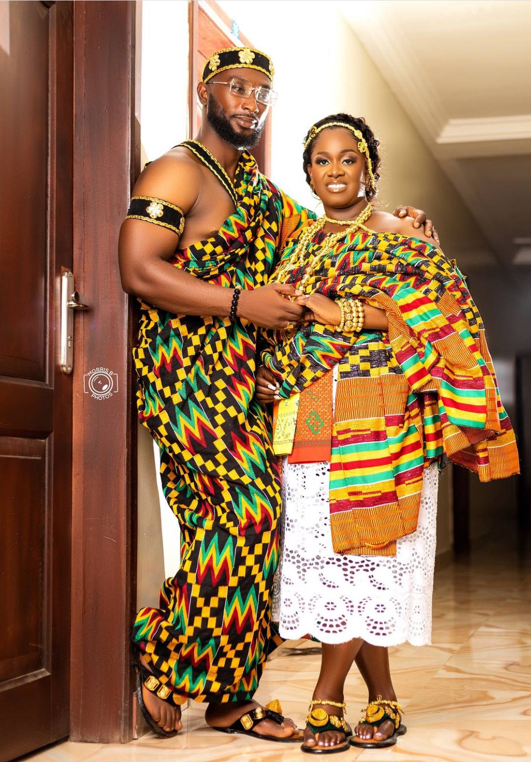 Fathia (black) Couple set (10 yards men & 6 yards Dansinkra women) 