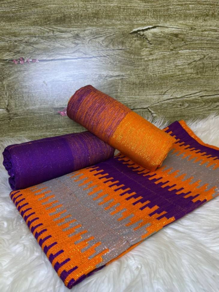 4 yards ombre' plain with 2 yards design 