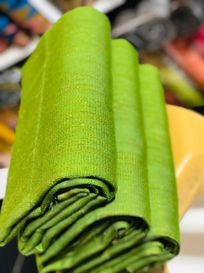 6 yards Olive green plain 